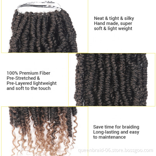 14 Inch 24 Strands/pieces Crotchet Hair Extension Pre-looped Fluffy Braids Bomb Twist Crochet Hair